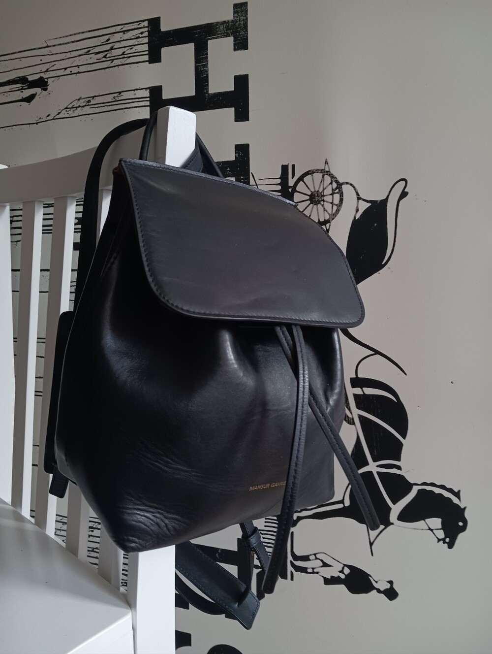 Mansur Gavriel Black / Red Backpack